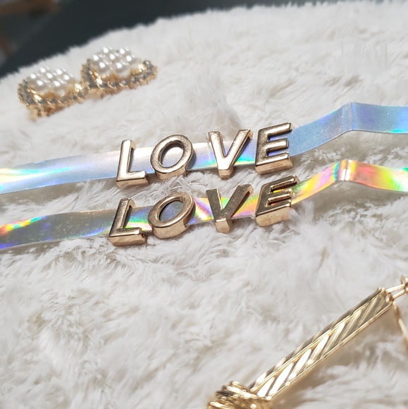 Holographic Choker Silver Gold Adjustable Letters - Picture 2 of 7